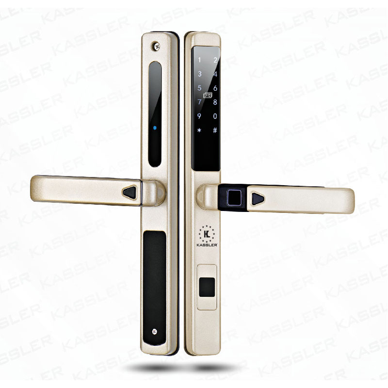 Kh&oacute;a cửa nh&ocirc;m Kassler KL-599LX Champage Gold