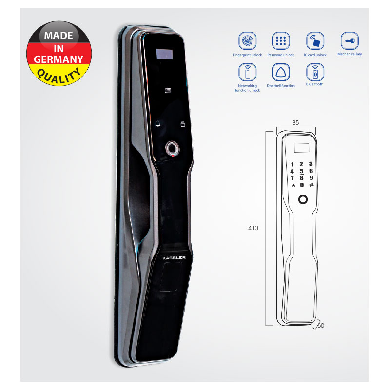 Kh&oacute;a v&acirc;n tay Kassler KL-868- Mở bằng APP điện thoại